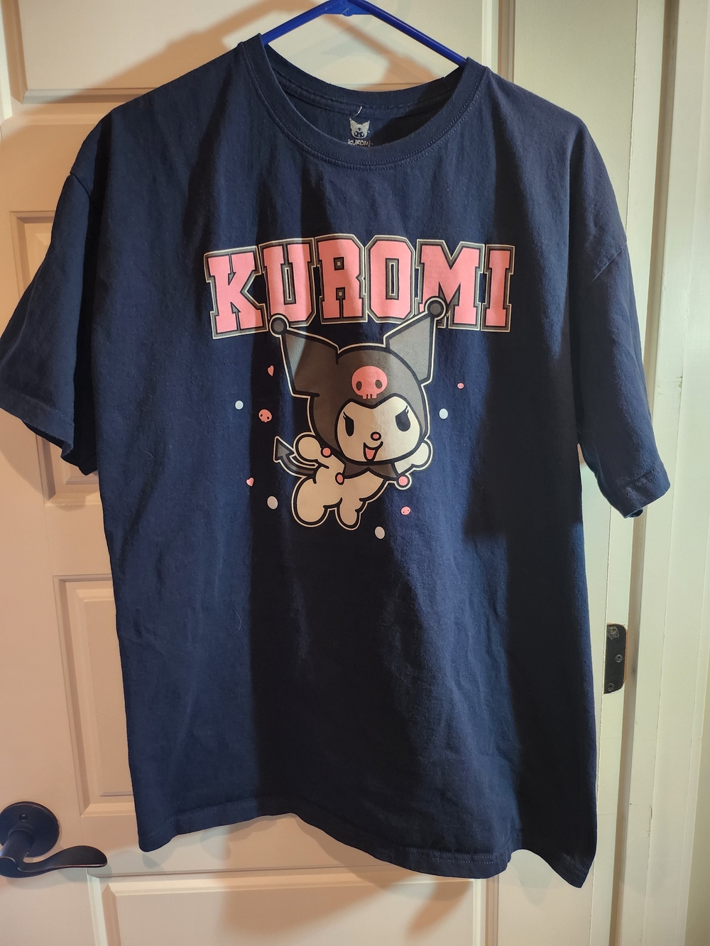 Sanrio Kuromi Navy Tee with Pink Graphic